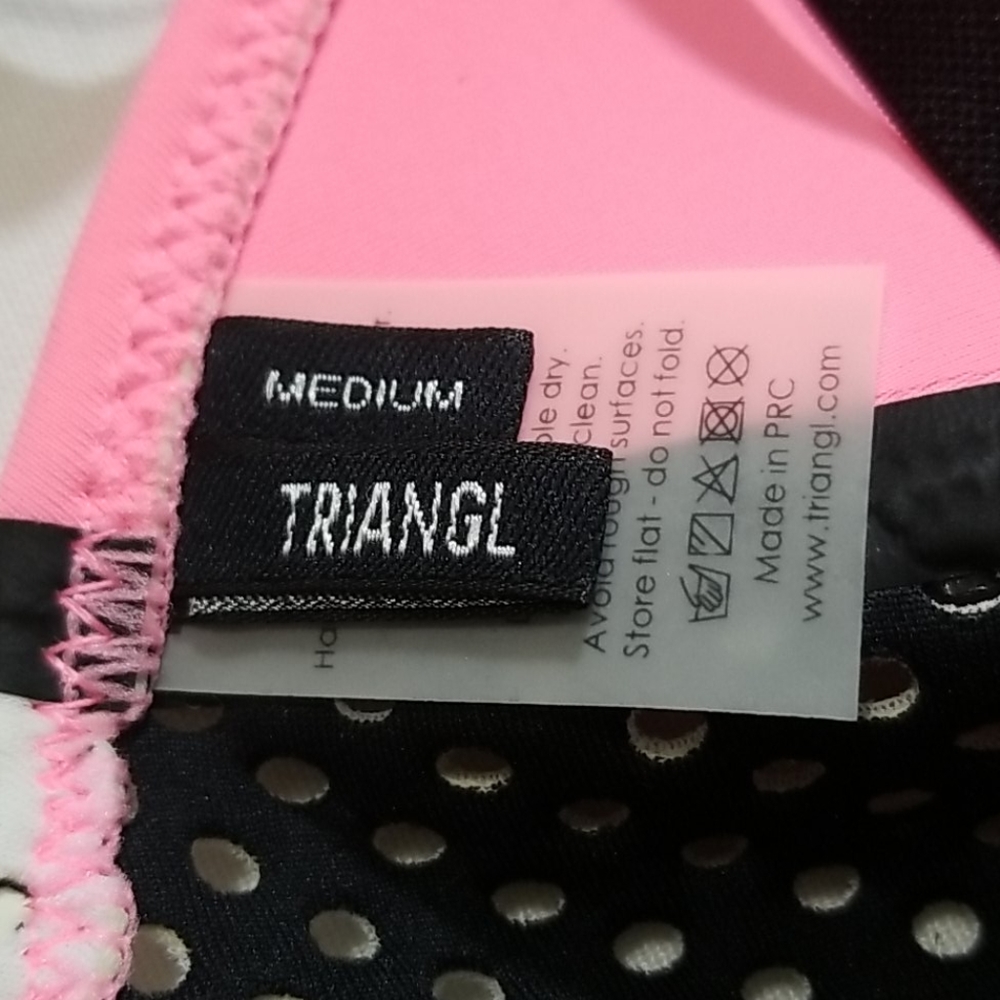 60T Triangl Pink and see thru white mesh top - Picture 4 of 6